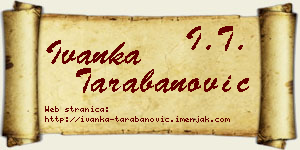 Ivanka Tarabanović vizit kartica